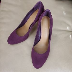 Charles and Keith Purple Suede Leather Lined Heel